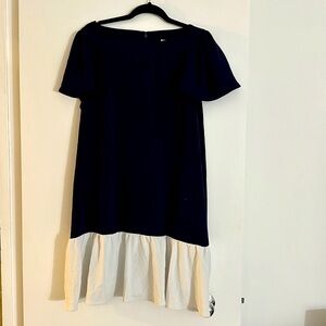 DKNY Navy blue and white dress